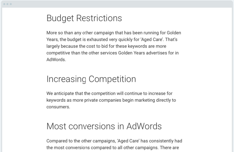Website Template: Framing the problem