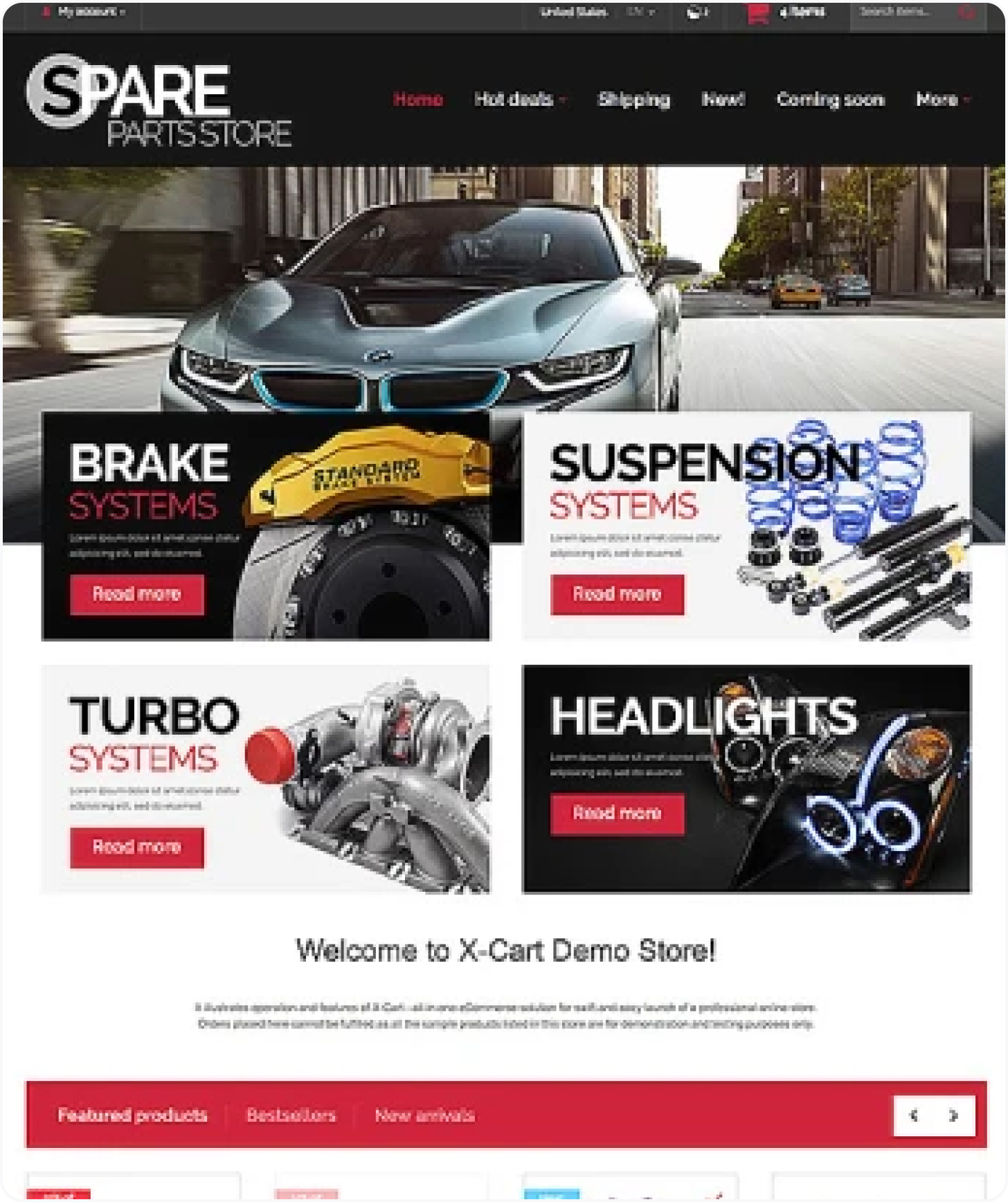 Spare Parts Store X-Cart theme