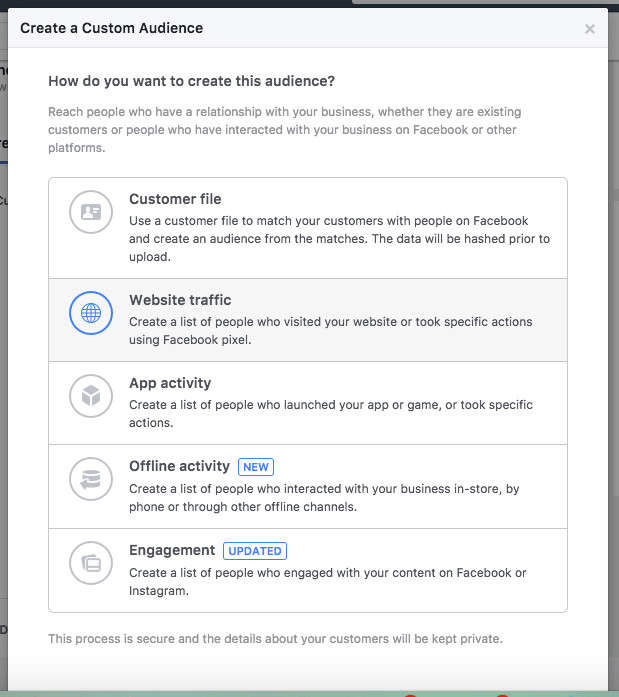Creating custom audience