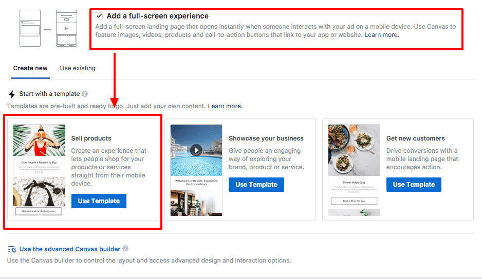 Instagram advertising template